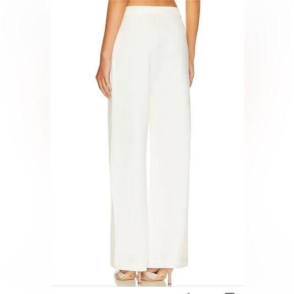 SNDYS Anika Pants in White jersey knit wide leg high rise trousers Revolve New M - Picture 3 of 11